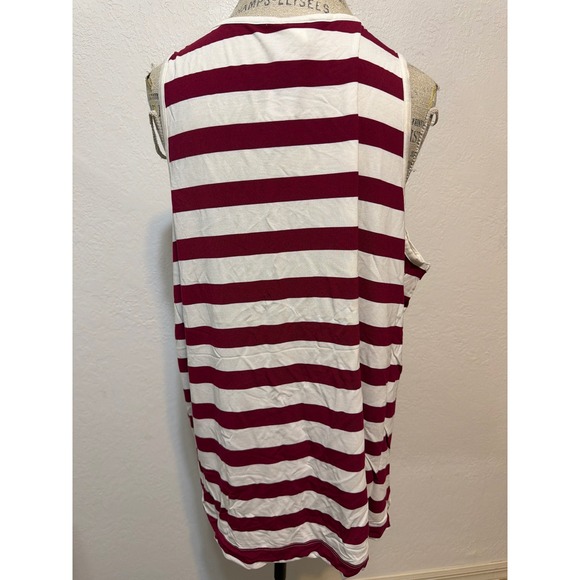 Soma Sleeveless Stripe Top Size XXL 2X 2XL Faux Pocket Tank Beyond Beauty NWT - Picture 5 of 8